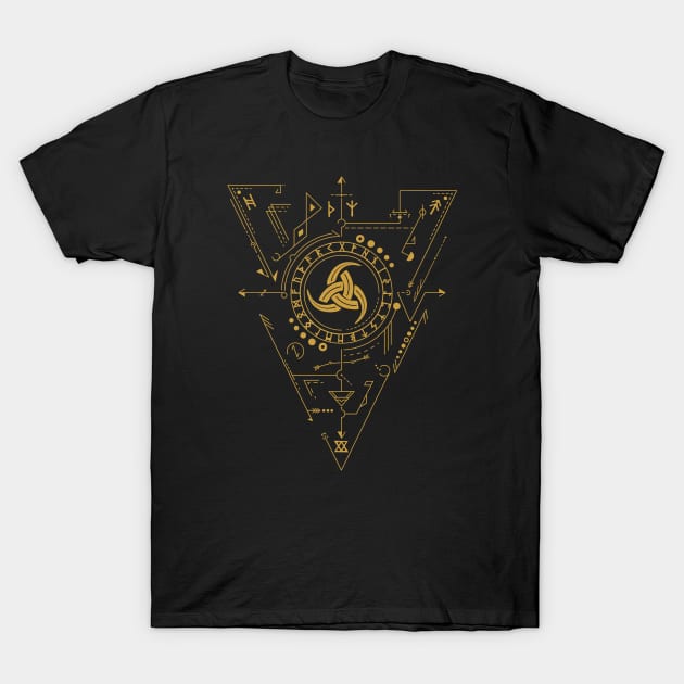 Triple Horn of Odin | Norse Pagan Symbol T-Shirt by CelestialStudio